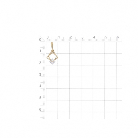 Золотая подвеска 585, женская, с фианитом