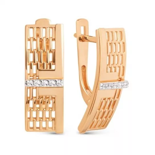 Золотые серьги 585, женские