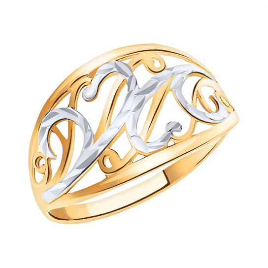 Золотое кольцо 585, женское, размер 18.5