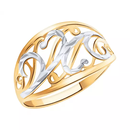 Золотое кольцо 585, женское, размер 18.5