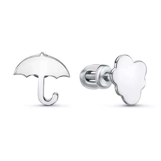 Непарные серьги из серебра