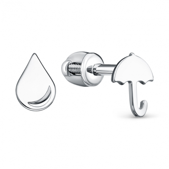 Пусеты из серебра