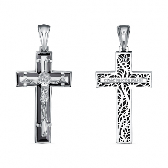 Серебряный крестик 925 нательный, на шею