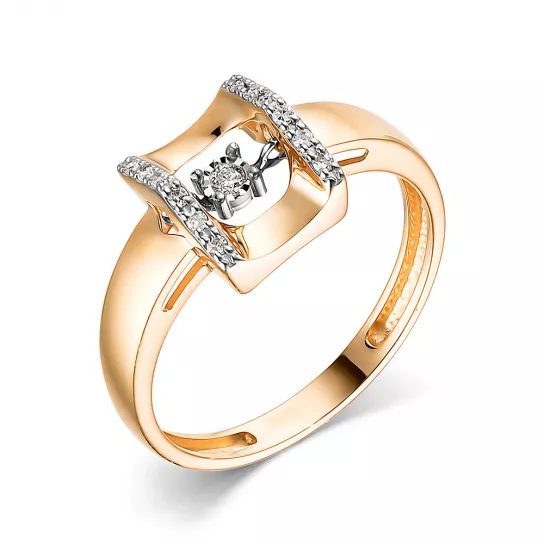 Кольцо с бриллиантами из золота