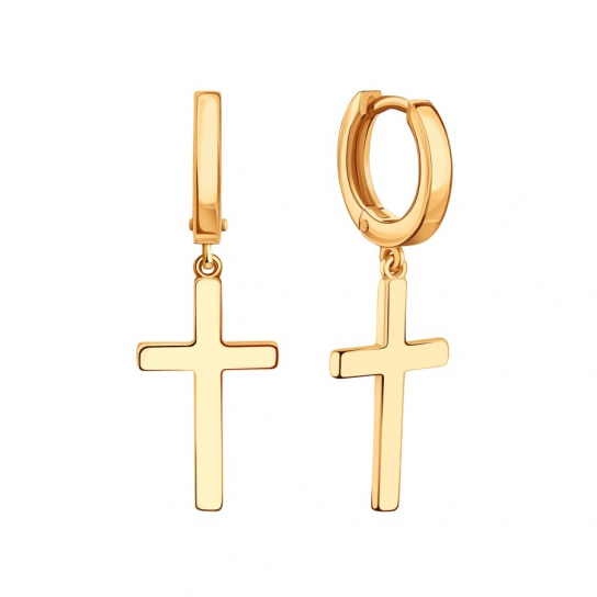 Золотые серьги 585, женские