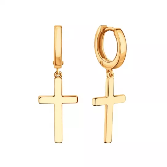 Золотые серьги 585, женские