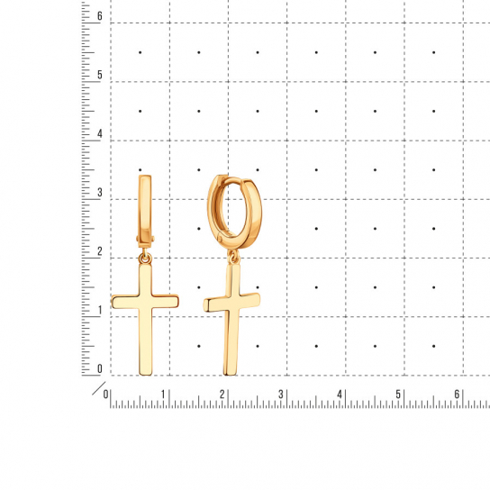 Золотые серьги 585, женские