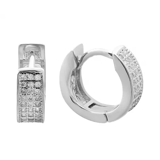 Серебряные серьги 925, женские, с фианитом