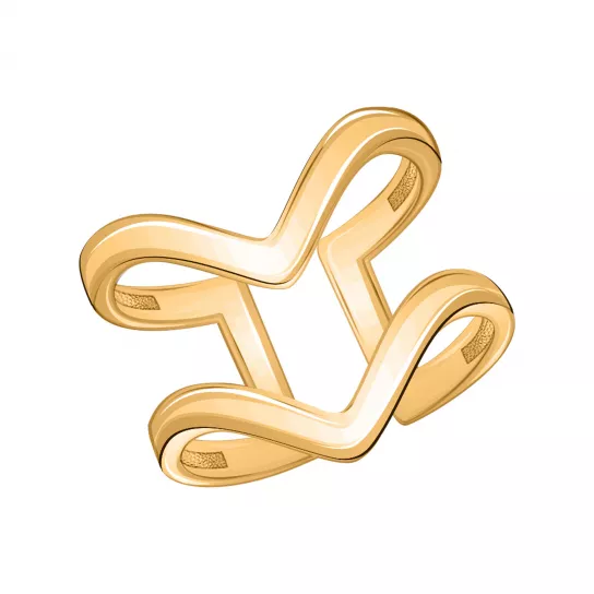 Золотое кольцо 585, женское, размер 15