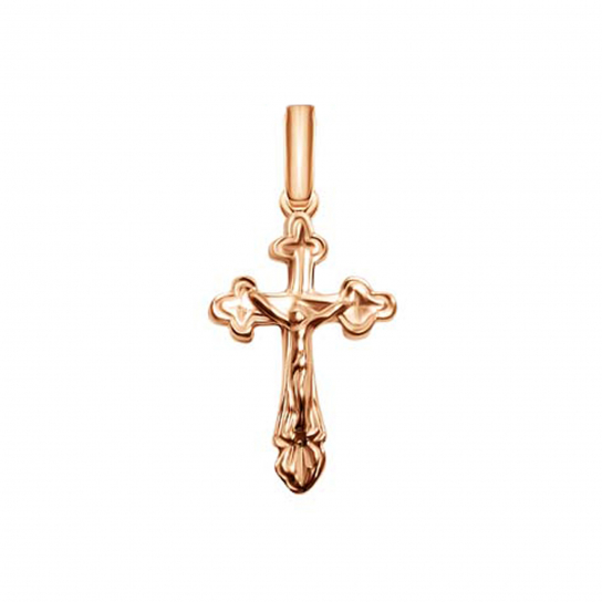 Золотой крестик 585 нательный, на шею