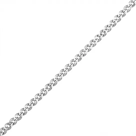 Серебряная цепочка 925 на шею, плетение нонна, длина 55 см