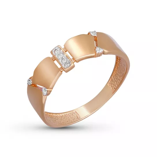 Кольцо с фианитом из золота