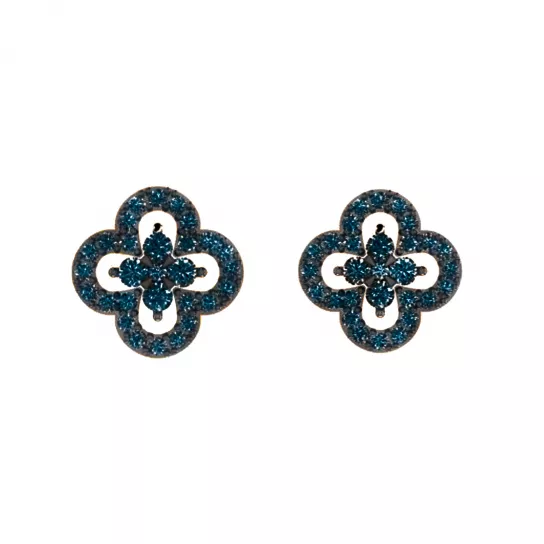 Пусеты с топазом из золота