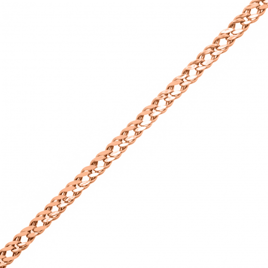 Золотой браслет 585, плетение двойной ромб, длина 17 см