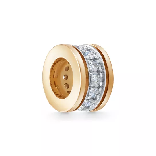 Золотая подвеска 585, женская, с бриллиантом