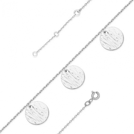 Серебряный браслет 925, плетение якорное, длина 16 см