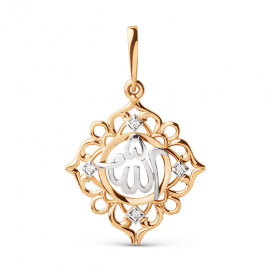 Золотая подвеска 585, с фианитом