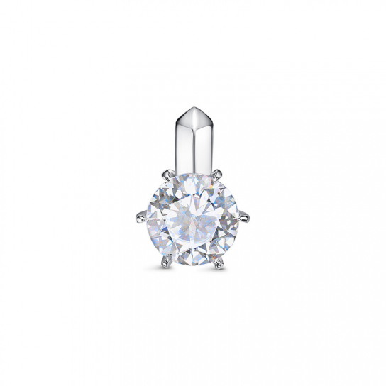 Серебряная подвеска 925, женская, с фианитом