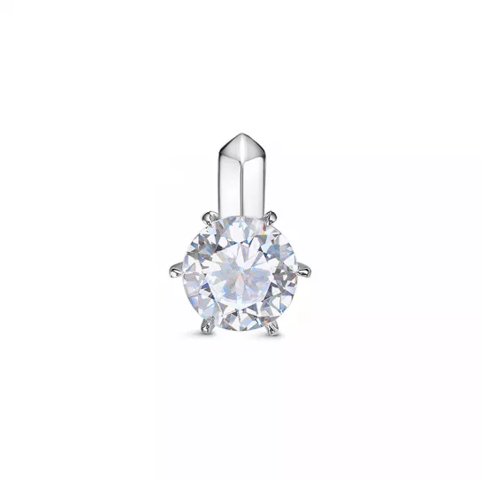 Серебряная подвеска 925, женская, с фианитом