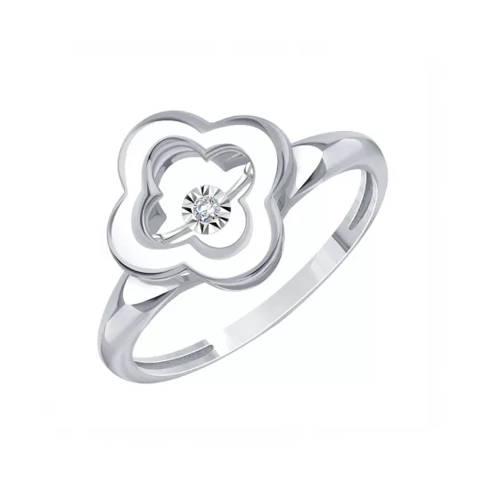 Золотое кольцо 585, женское, размер 17.5