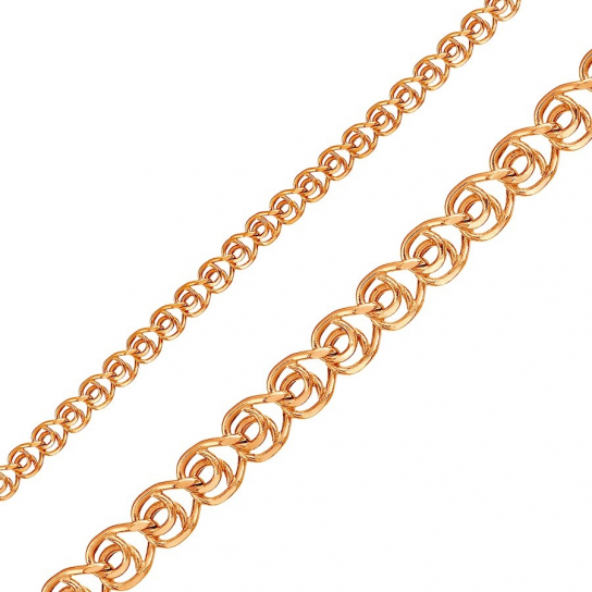 Золотой браслет 585, плетение лав, длина 16 см