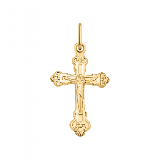 Золотой крестик 585 нательный, на шею