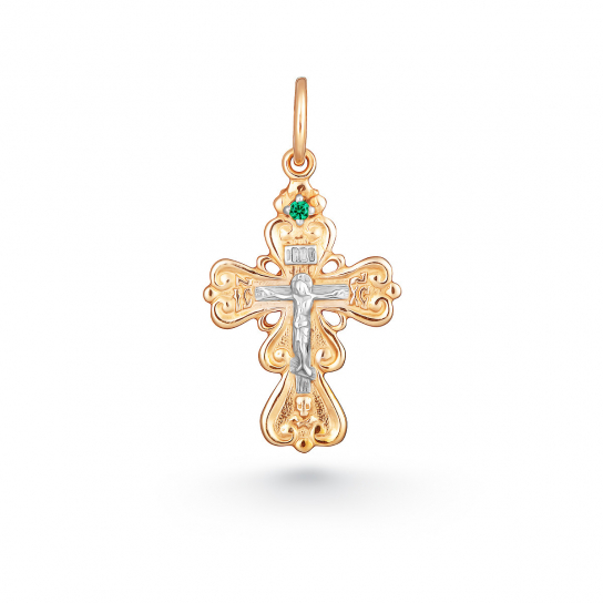 Золотой крестик 585 нательный, на шею