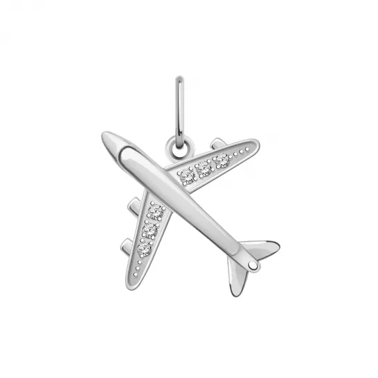 Серебряная подвеска 925, женская, с фианитом