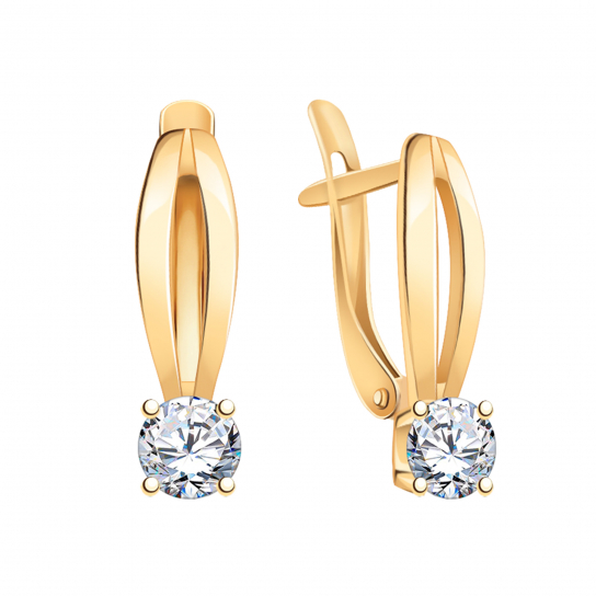 Золотые серьги 585, женские