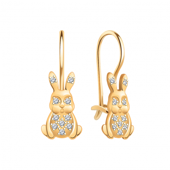 Серьги детские из золота