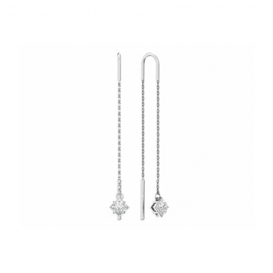 Серебряные серьги 925, женские, с фианитом