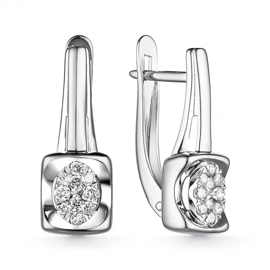 Серьги с бриллиантами из золота