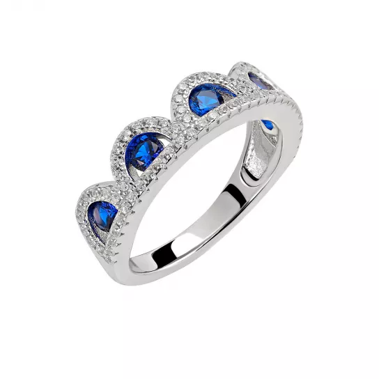 Серебряное кольцо 925, женское, с фианитом, размер 17