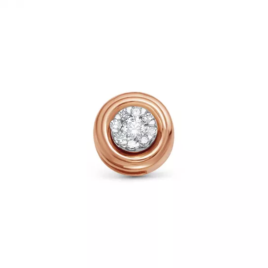 Золотая подвеска 585, женская, с бриллиантом