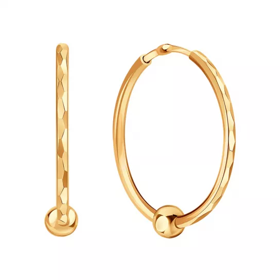 Золотые серьги 585, женские