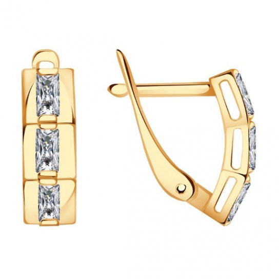 Золотые серьги 585, женские