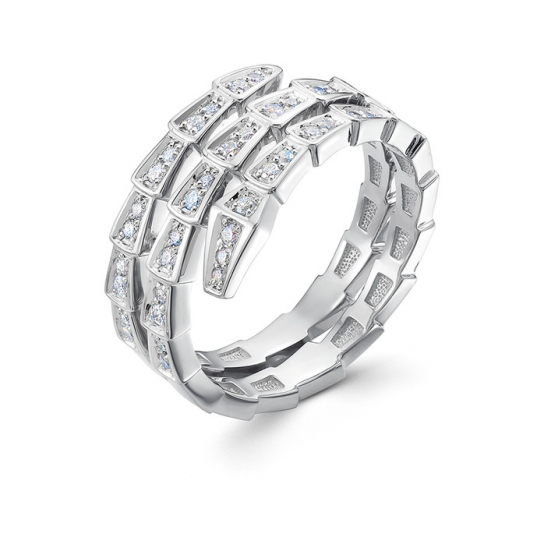 Золотое кольцо 585, женское, с бриллиантом, размер 17