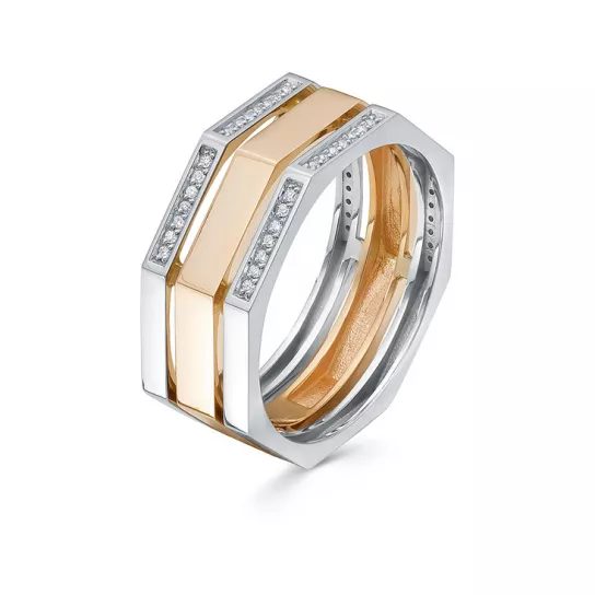 Золотое кольцо 585, женское, размер 18.5