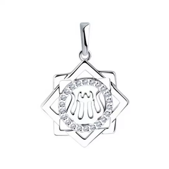 Серебряная подвеска 925, с фианитом