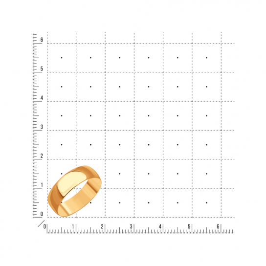 Золотое обручальное кольцо 585, размер 21.5