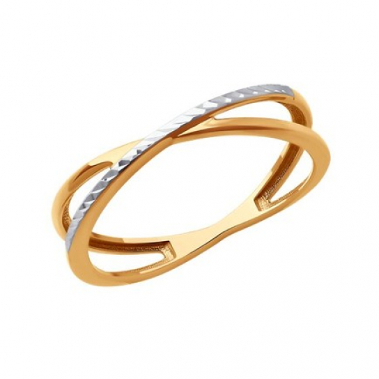 Золотое кольцо 585, женское, размер 18.5