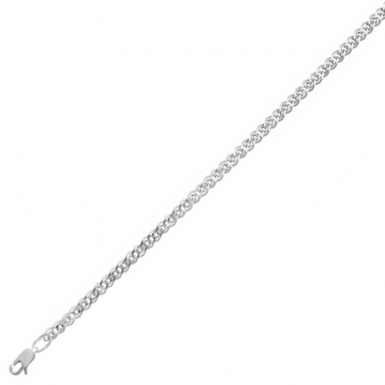 Серебряная цепочка 925 на шею, плетение нонна, длина 50 см