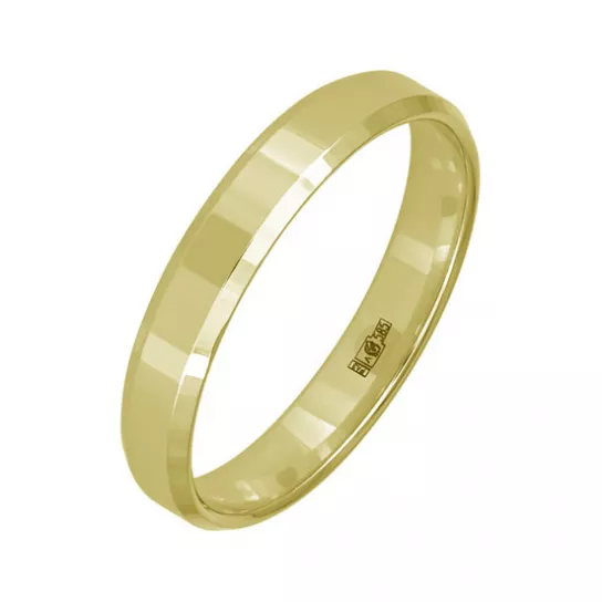 Золотое обручальное кольцо 585, размер 23