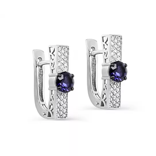 Серьги с бриллиантами из золота