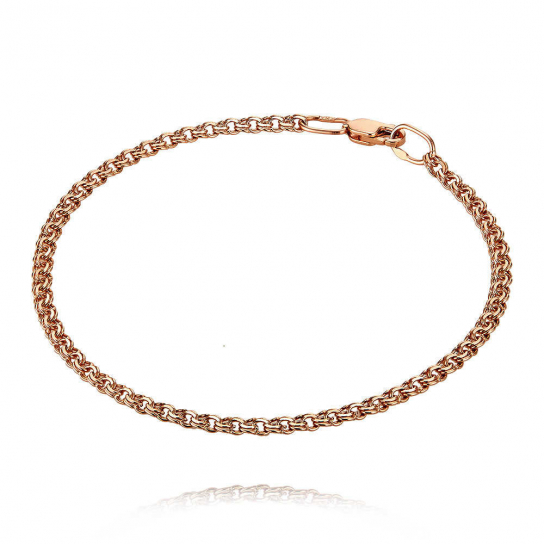 Золотой браслет 585, плетение гарибальди, длина 20 см