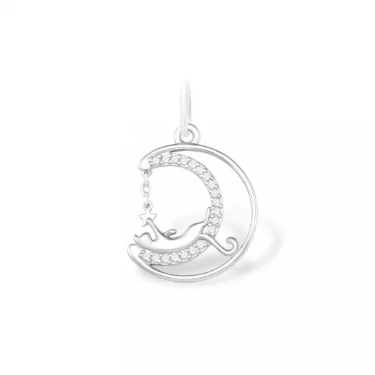 Подвеска с фианитом из серебра
