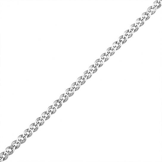 Серебряная цепочка 925 на шею, плетение нонна, длина 45 см