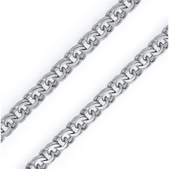 Серебряная цепочка 925 на шею, плетение гарибальди, длина 40 см