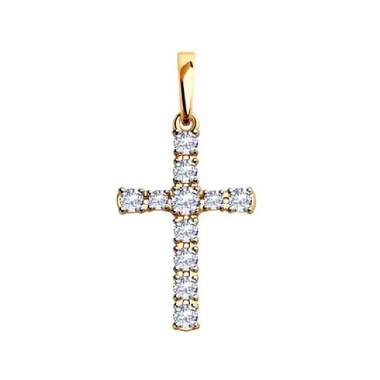 Золотая подвеска 585, православный