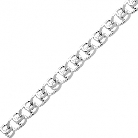 Серебряный браслет 925, плетение лав, длина 20 см